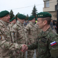 Slávnostné privítanie jednotiek ISAF v Michalovciach