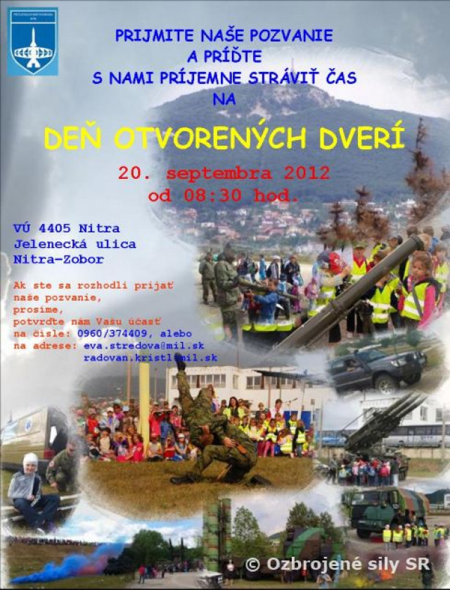 Deň otvorených dverí pod Zoborom - avízo